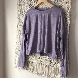 Zella purple crop top workout top sz M